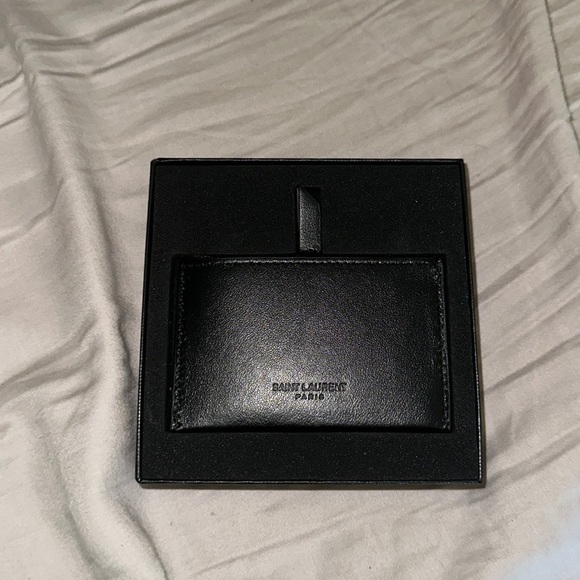 NWT 2019 YSL Gift - Leather Card Holder w/ Mirror - Picture 3 of 12